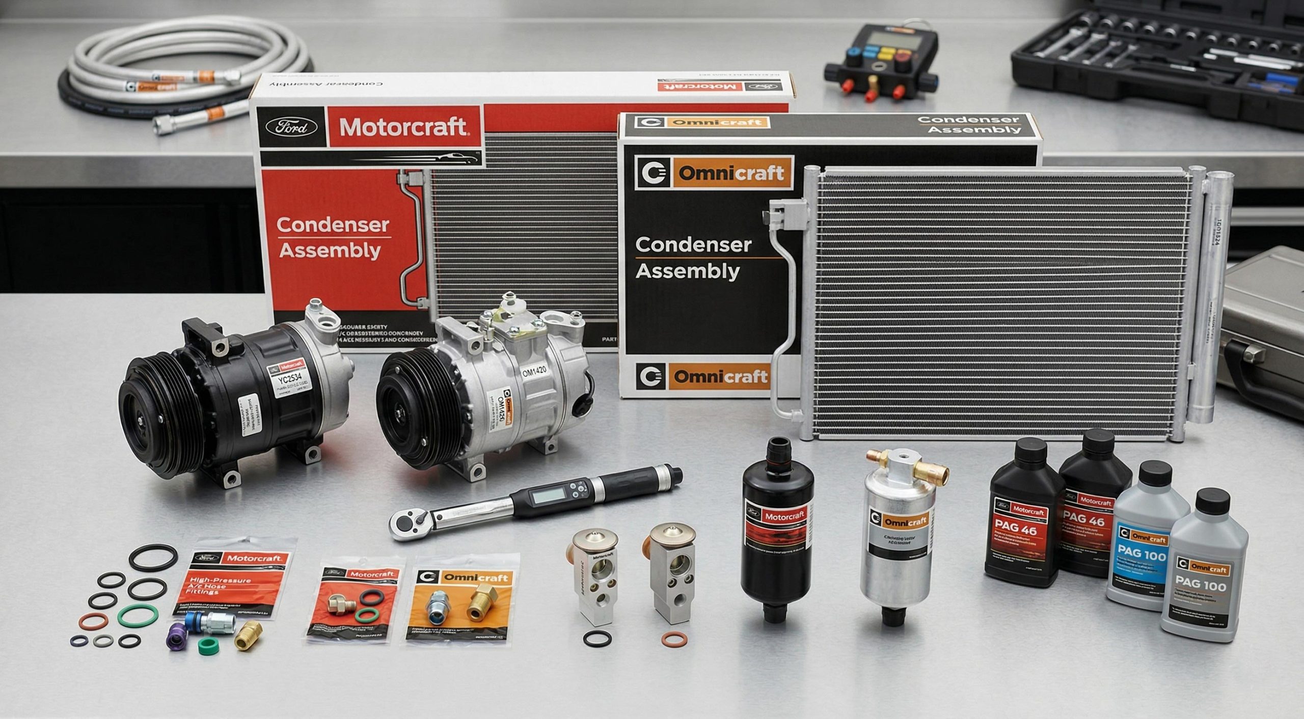 Motorcraft and Omnicraft air conditioning components